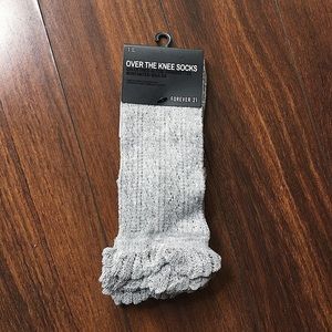 Forever 21 Gray Over the Knee Socks